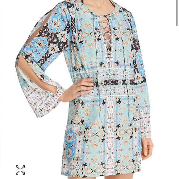 NWT Nanette Lepore “Tapestry” Swim Cover-Up Tunic Dress - Picture 1 of 13